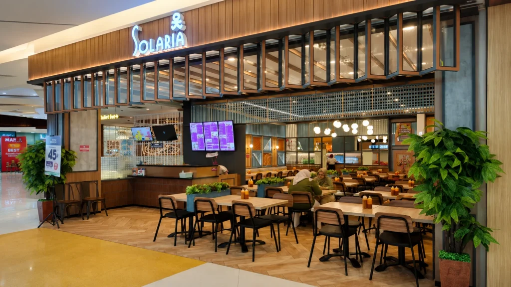Solaria Restaurant interior / mall atmosphere